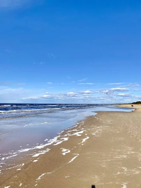 Mar Báltico Costa Primavera Praia Mar Lilaste Letónia — Fotografia de Stock