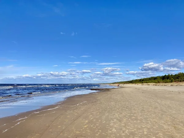 Frühlingsküste Ostseestrand Lilaste Lettland — Stockfoto