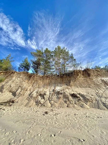 Mar Baltico Costa Primaverile Mare Spiaggia Lilaste Lettonia — Foto Stock