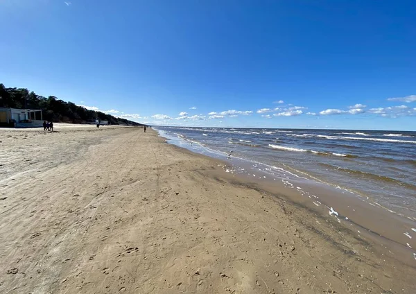 Mar Baltico Costa Primaverile Mare Spiaggia Lilaste Lettonia — Foto Stock