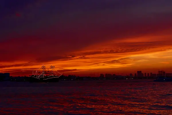 Sunset on the Caribbean Sea — Stock Photo, Image