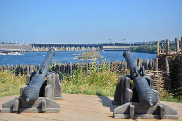 Landscape. View from the island Khortytsya