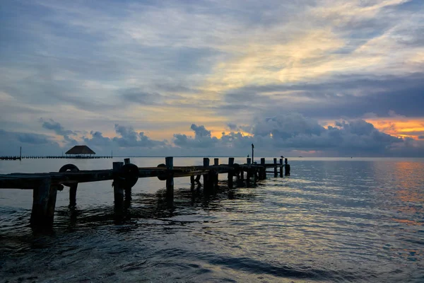 Puesta de sol en el mar Caribe — Foto de Stock