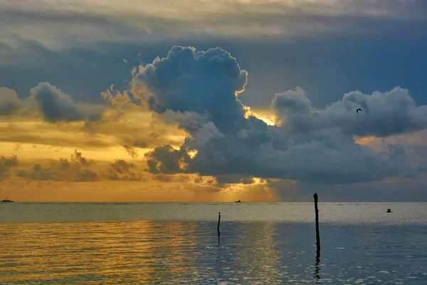 Puesta de sol en el mar Caribe — Foto de Stock