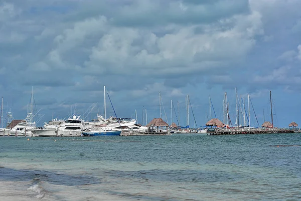 Small yachts on the Caribbean Sea