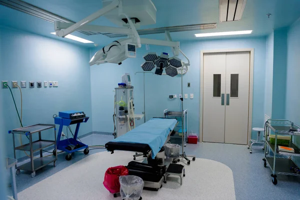 Salle Opération Hôpital Avec Tout Équipement Blanc Bleu — Photo