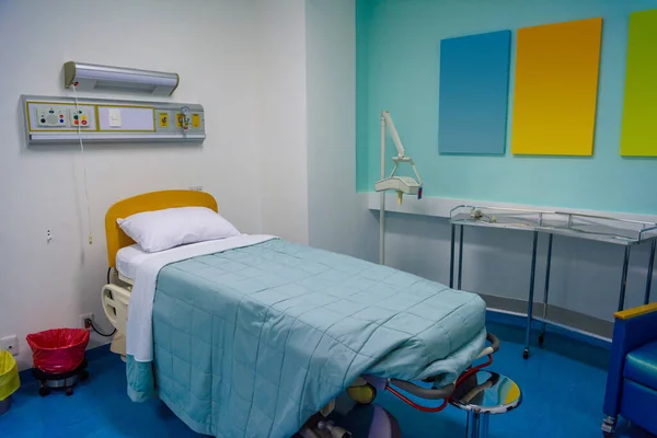 Nettoyez Chambre Hôpital Vide Prête Pour Patient Éclairage Modéré — Photo