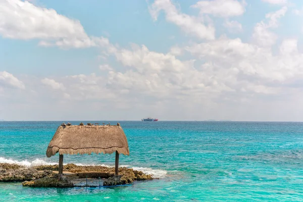 Vista Laguna Azul Del Caribe — Foto de Stock