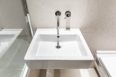 Modern kare şekli el lavabo