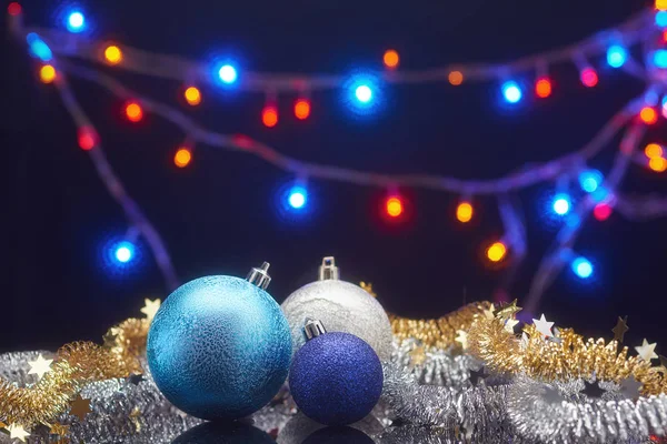 Weihnachtskarte mit Dekoration — Stockfoto