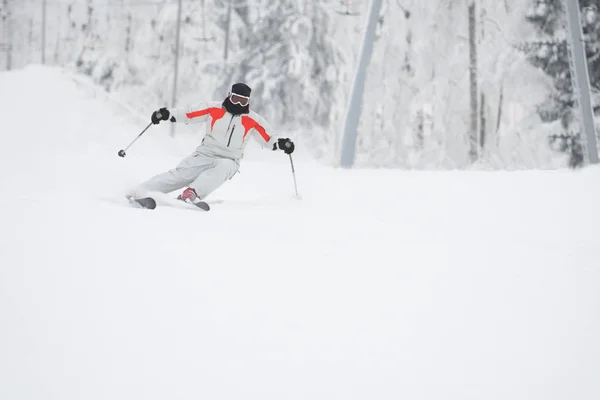 Ski alpin Abfahrtslauf — Stockfoto