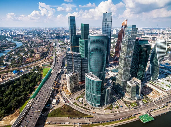 Vue aérienne de Moscou-Ville — Photo