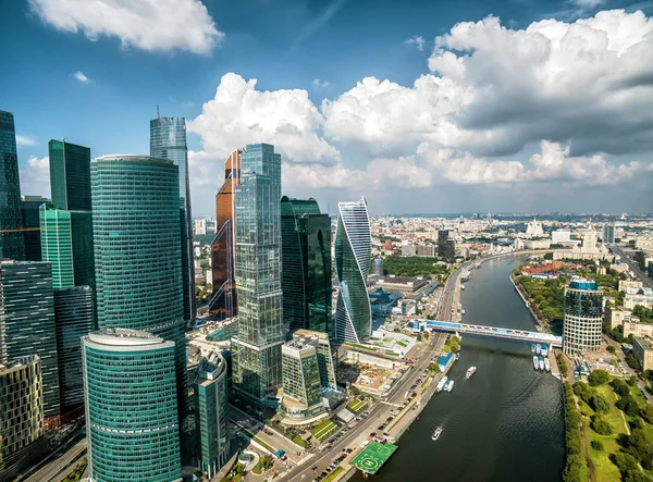 Flygfoto över Moskva-City — Stockfoto