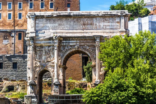 Arco de Sétimo Severo no Fórum Romano, Roma — Fotografia de Stock