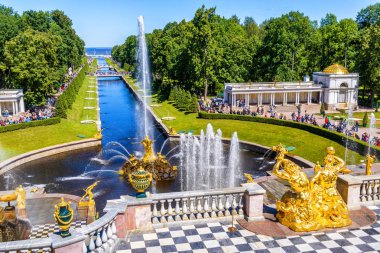 Grand Cascade ve Peterhof Palace, Saint Petersbu deniz kanal