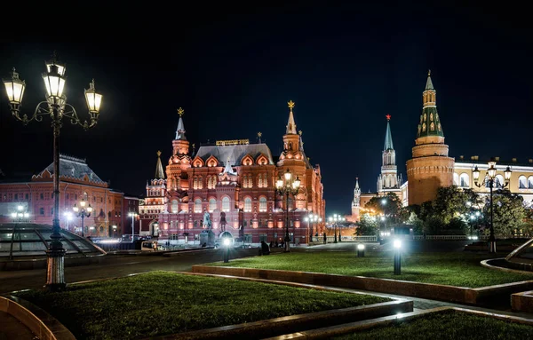 Central Moscow at night, Russia — Stock Photo, Image