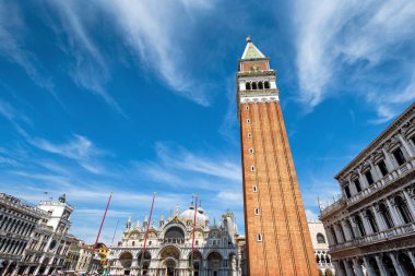 Piazza San Marco ile Campanile Venedik, İtalya