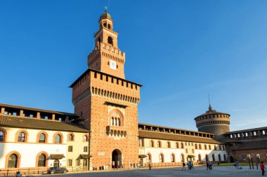 İçinde Sforza Castel, Milano, İtalya