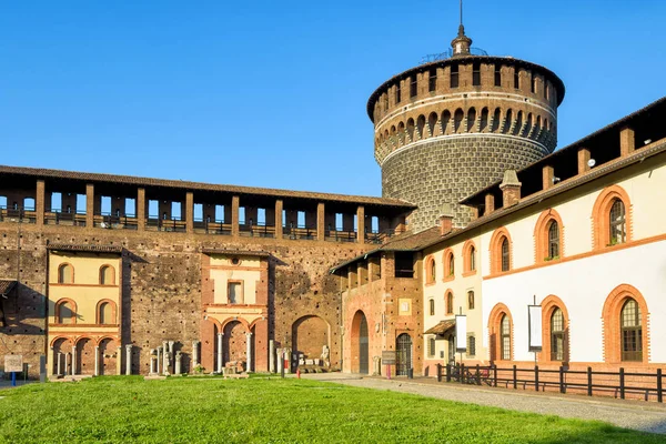 Sforza Castel i Milano, Italien — Stockfoto