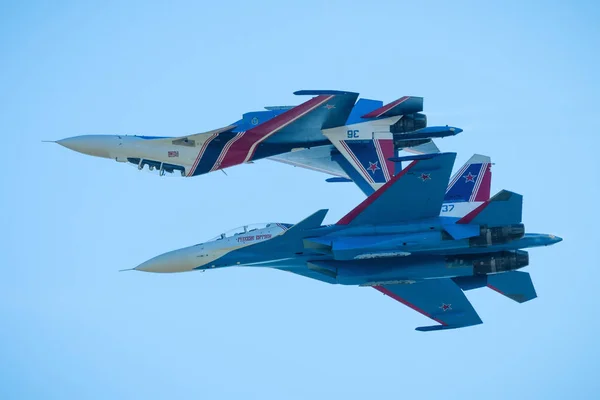 Acrobatische display team "Russische ridders" — Stockfoto