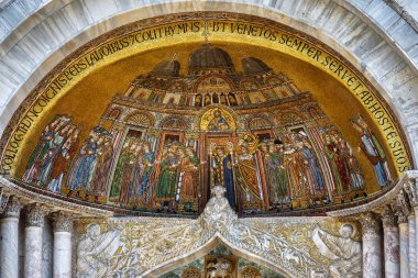 Venedik'te Saint Mark's Basilica mozaiği