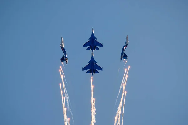 Acrobatische display team Russische ridders — Stockfoto