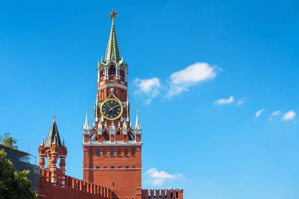 Спаська вежа московського кремля — стокове фото