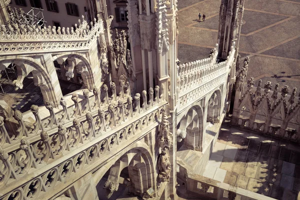 La terrasse de la cathédrale de Milan — Photo