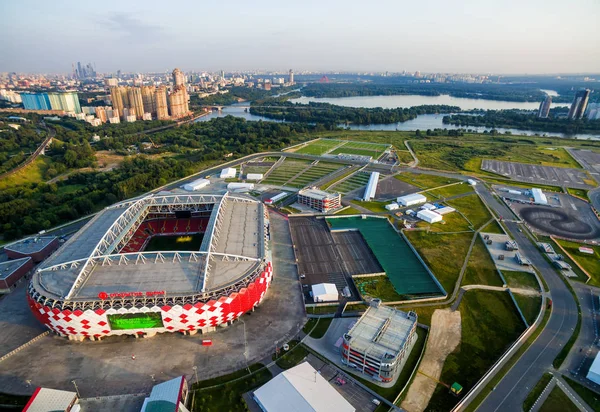 Flygfoto över Spartak Stadium i Moskva — Stockfoto