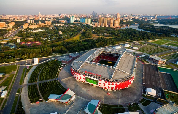 Widok na stadion Spartak w Moskwie — Zdjęcie stockowe