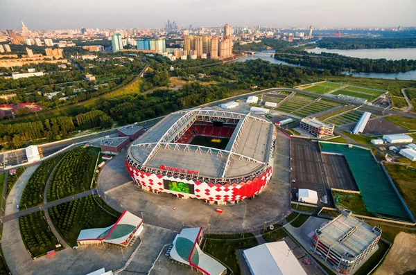 Luftaufnahme des Stadions der otkritie arena in Moskau — Stockfoto