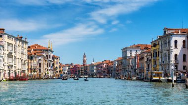 Panoramik manzaralı Grand Canal Venedik