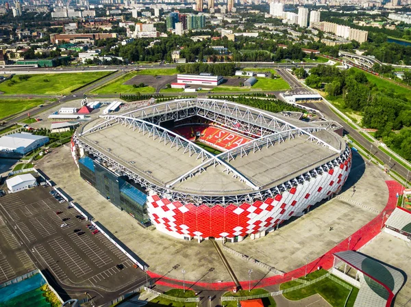 Luftaufnahme des Stadions der otkritie arena in Moskau — Stockfoto