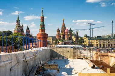 Merkezi Moskova'da modern kentsel inşaat