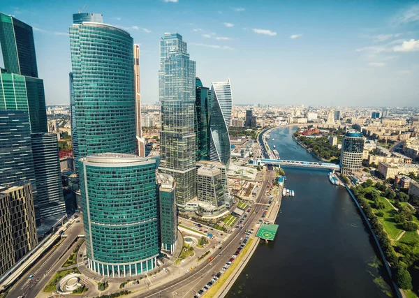 Vista aérea do centro de Moscou, Rússia — Fotografia de Stock