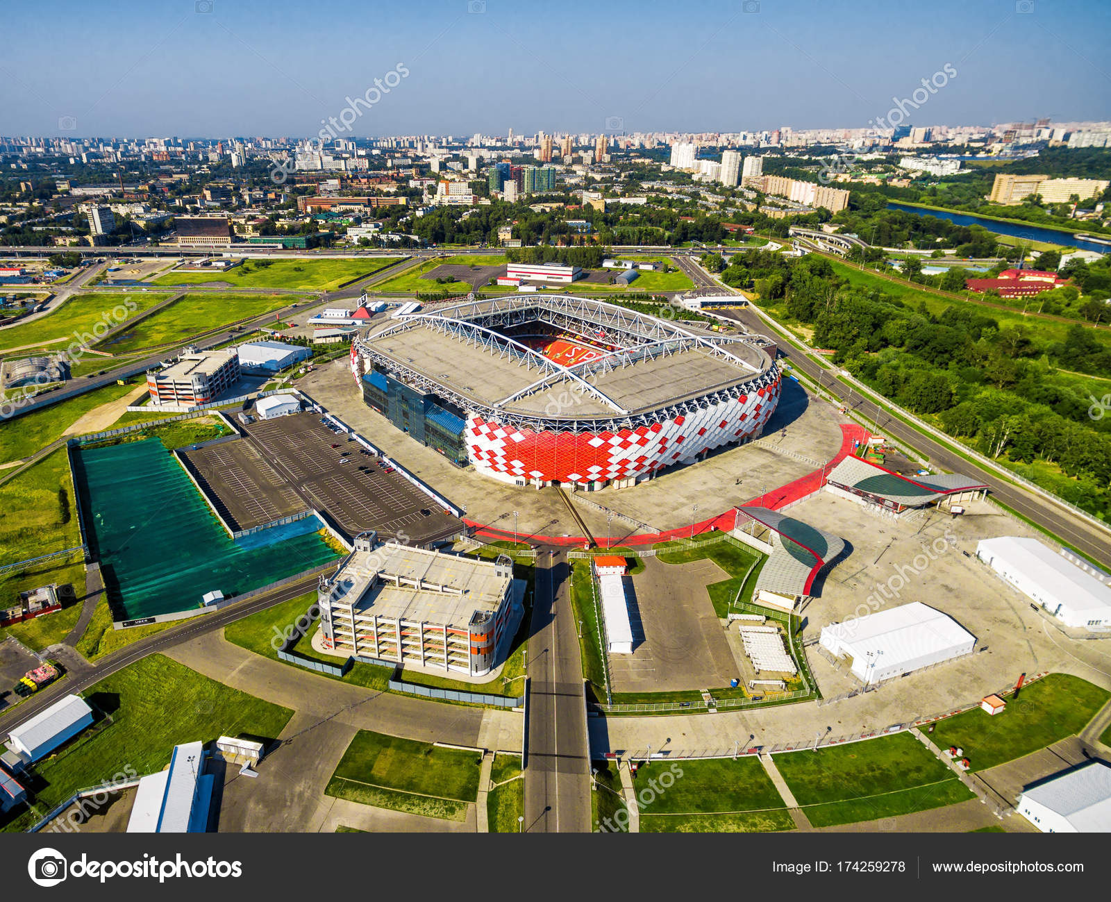 Spartak Stadium (Otkritie Arena) in Moscow Stock Editorial Photo