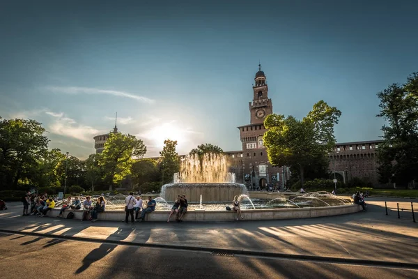 Sforza Castel i Milano, Italien — Stockfoto