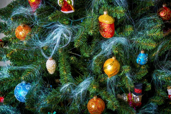 Christmas tree decoration background — Stock Photo, Image