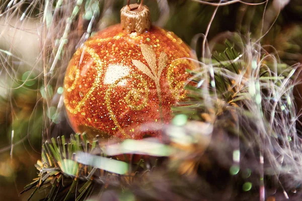 Christmas tree decoration closeup — Stock Photo, Image