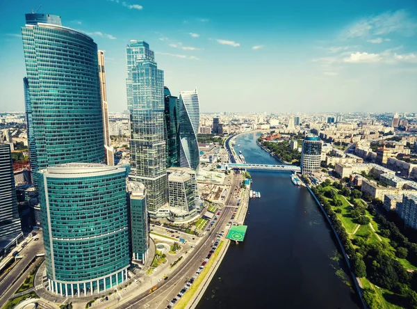 Vista aérea do centro de Moscou, Rússia — Fotografia de Stock