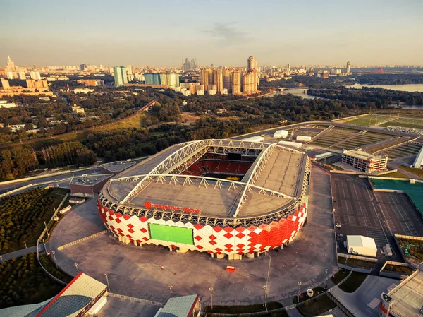 Vista aérea de Moscou com Spartak Stadium — Fotografia de Stock