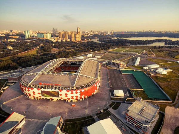 Luftaufnahme von Moskau mit Spartak-Stadion — Stockfoto