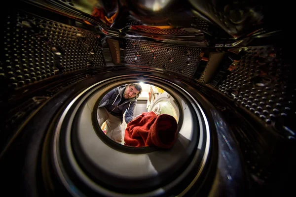 View from the inside of washing machine — Stock Photo, Image