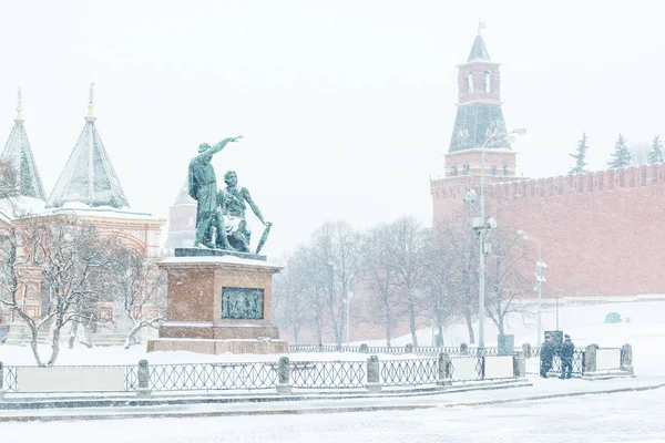 The Red Square in the winter in Moscow, Russia