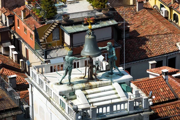 Top of ancient Clock Tower in Venice, Italy — Stock Photo, Image