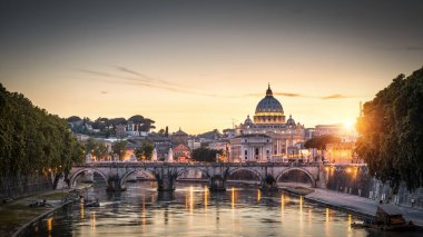 Roma'da günbatımı İtalya
