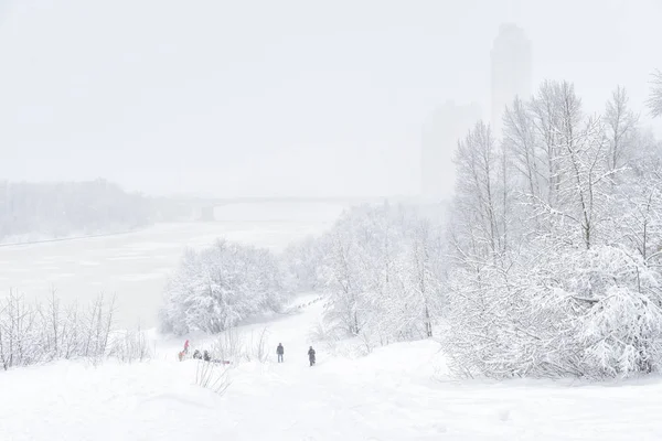 Paisagem de inverno em Moscovo, Rússia — Fotografia de Stock