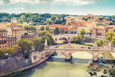Hava panoramik Roma yaz, İtalya