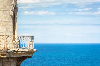 Yaz, Crimea kale kırlangıç yuvadan deniz manzarası