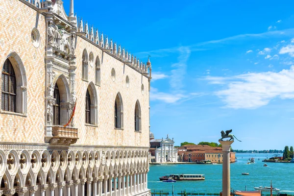 Doge`s Palace in summer, Venice, Italy. It is a famous landmark